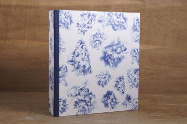 Preview: Folder with putti motif, blue and white